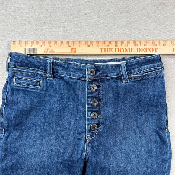 Pilcro Anthropologies Jeans‎ Womens 32 High Rise Denim Legging Jorts Button Fly - Picture 9 of 12